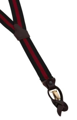 Men's Two In One Braces 34 Men's Two In One Braces -Fashion Men Clothing Store TK61520GRNREDSTRP 1