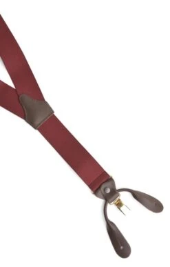 Men's Two In One Braces 36 Men's Two In One Braces -Fashion Men Clothing Store TK61520MAROONPLAIN 1