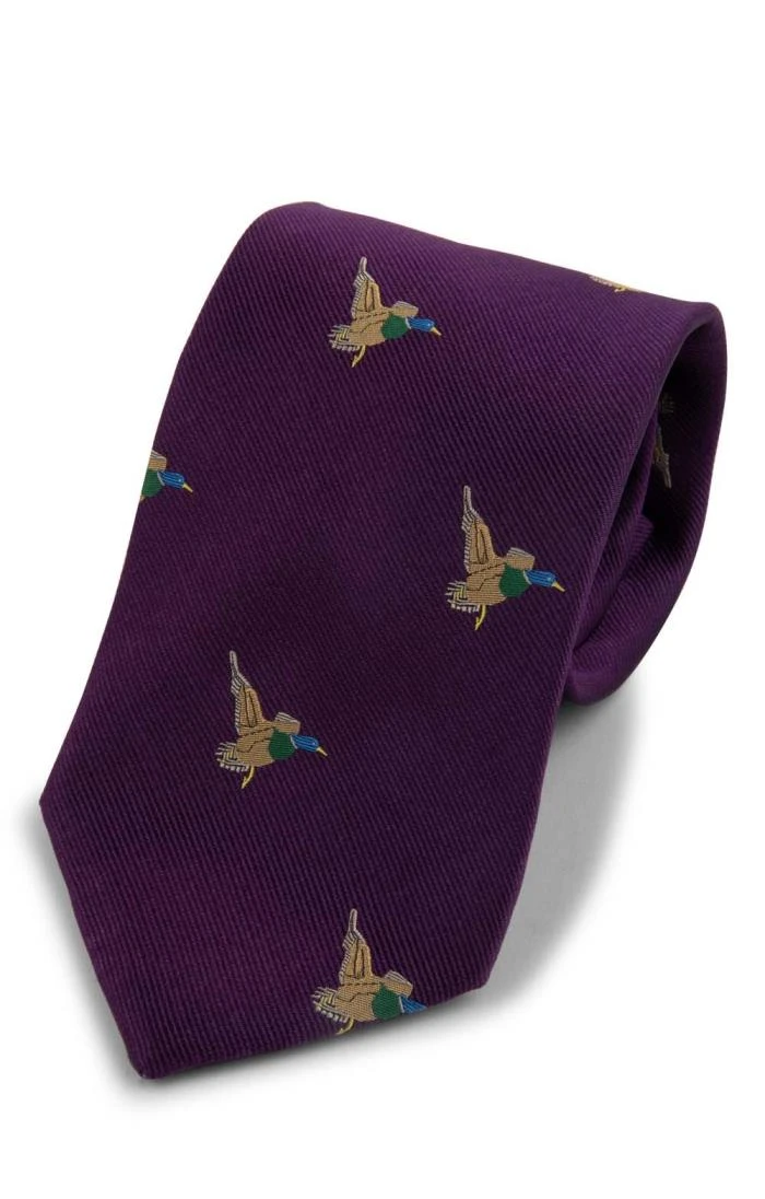 Flying Duck Woven Silk Tie 1 Flying Duck Woven Silk Tie