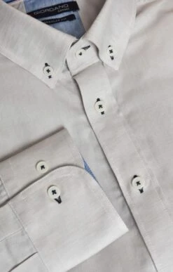 Men's Baileys Oxford Print Trim Shirt -Fashion Men Clothing Store TN05125STONE 1