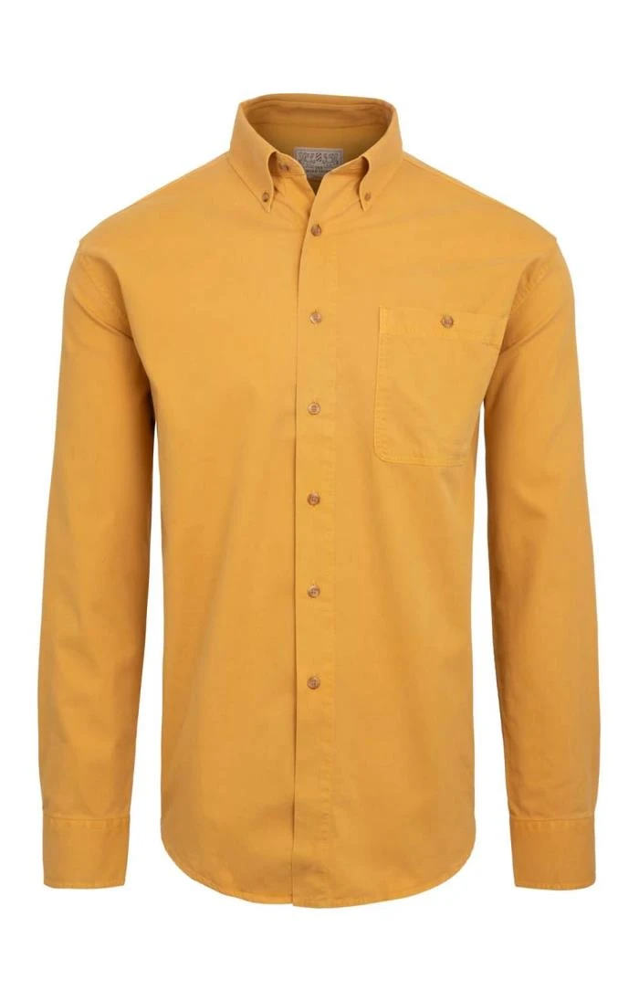 House Of Bruar Sulphur Washed Cotton Shirt 1 House Of Bruar Sulphur Washed Cotton Shirt
