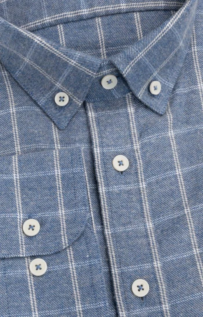 Men's Baileys Brushed Twill Windowpane Shirt 2 Men's Baileys Brushed Twill Windowpane Shirt - Image 2