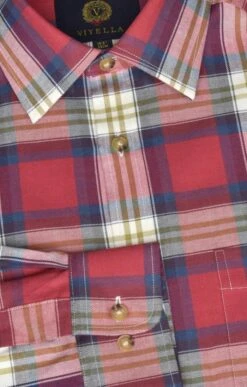 Men's Viyella Cotton/Wool Blend Shirt 19 Men's Viyella Cotton/Wool Blend Shirt -Fashion Men Clothing Store TN58855GARNETPLAID 1