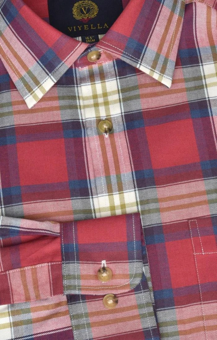 Men's Viyella Cotton/Wool Blend Shirt 6 Men's Viyella Cotton/Wool Blend Shirt - Image 6