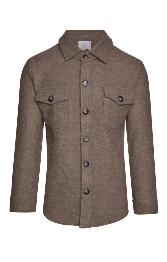 Men's Boiled Wool Overshirt 1 Men's Boiled Wool Overshirt