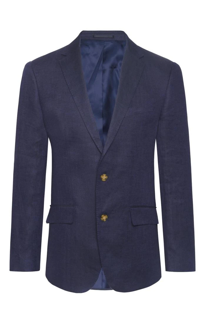Men's Herringbone Pure Linen Jacket 6 Men's Herringbone Pure Linen Jacket - Image 6
