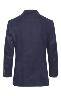 Men's Herringbone Pure Linen Jacket 13 Men's Herringbone Pure Linen Jacket -Fashion Men Clothing Store TR10025NAVY 2
