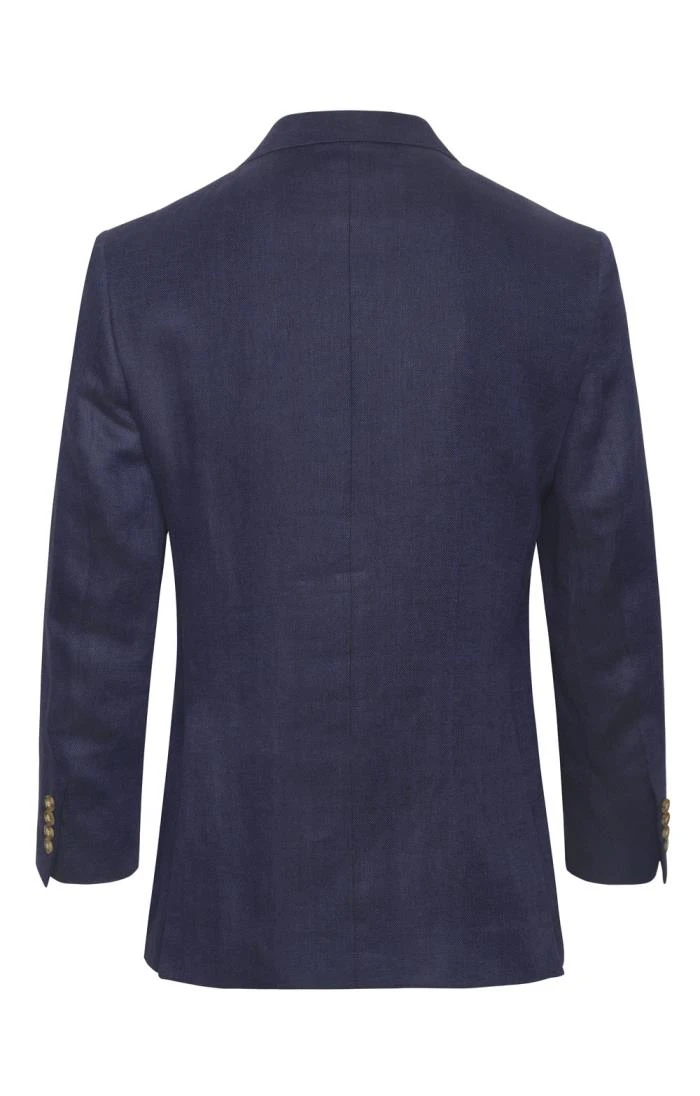 Men's Herringbone Pure Linen Jacket 7 Men's Herringbone Pure Linen Jacket - Image 7