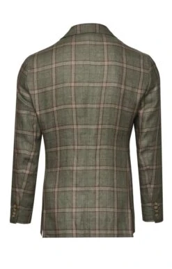 Men's Checked Linen Jacket 7 Men's Checked Linen Jacket -Fashion Men Clothing Store TR20018SAGEROSE 1