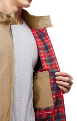 Men’s G9 Harrington Jacket -Fashion Men Clothing Store TR23003TAN 2