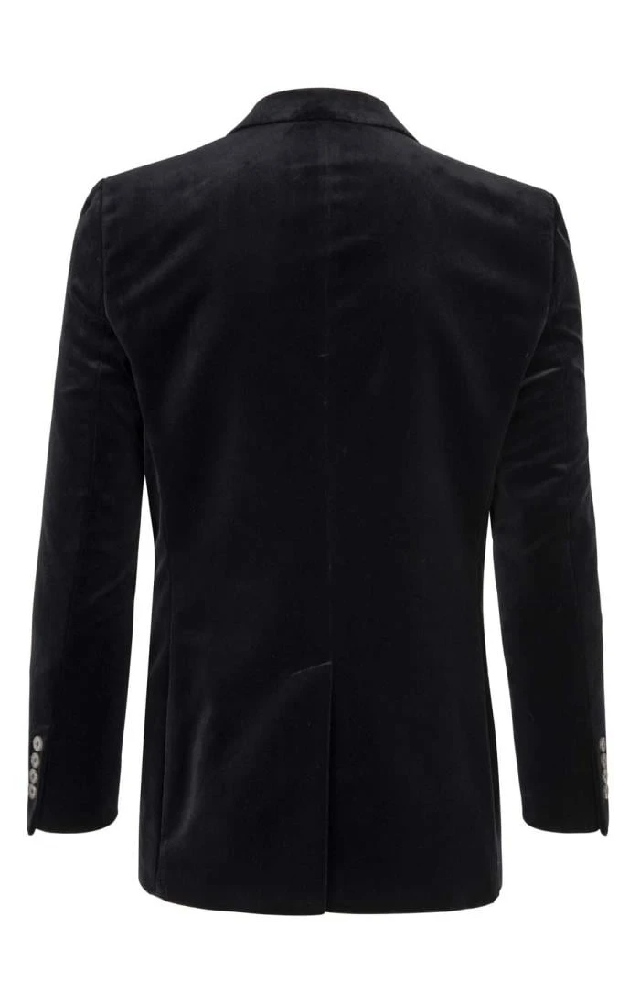 Men's Single Breasted Velvet Jacket 2 Men's Single Breasted Velvet Jacket - Image 2