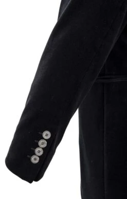 Men's Single Breasted Velvet Jacket 24 Men's Single Breasted Velvet Jacket -Fashion Men Clothing Store TR30260BLACK 4