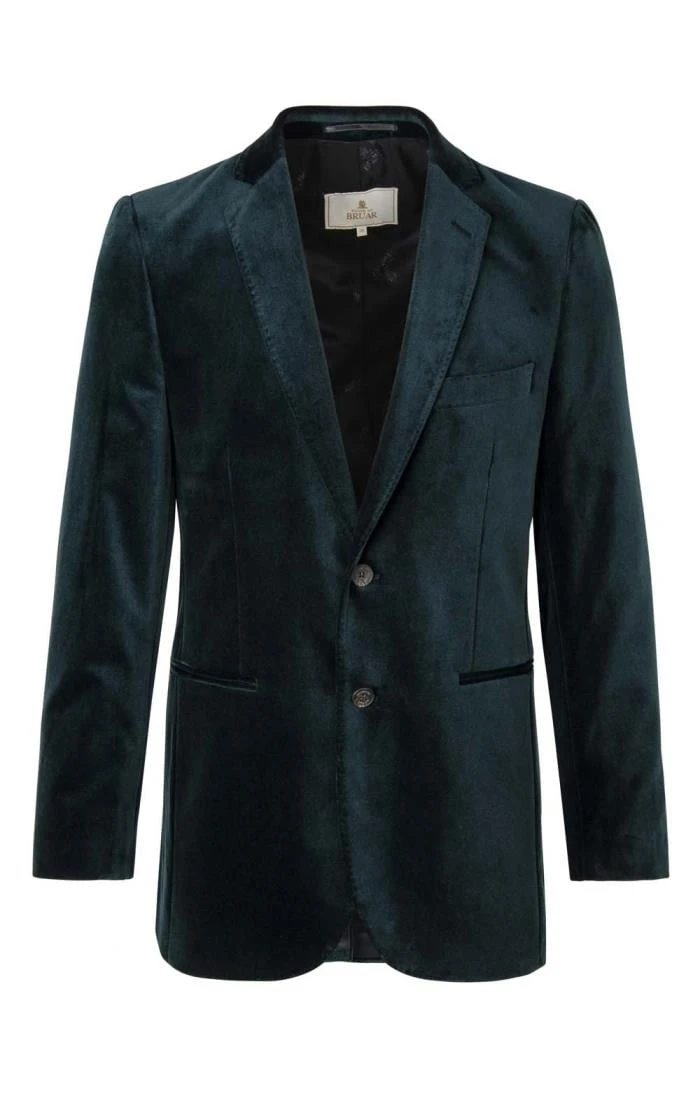 Men's Single Breasted Velvet Jacket 6 Men's Single Breasted Velvet Jacket - Image 6