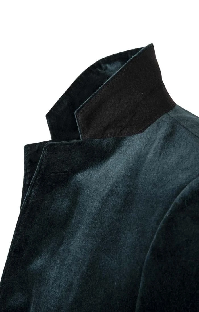 Men's Single Breasted Velvet Jacket 8 Men's Single Breasted Velvet Jacket - Image 8