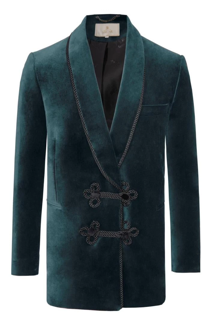 Men's Double Breasted Velvet Jacket 5 Men's Double Breasted Velvet Jacket - Image 5