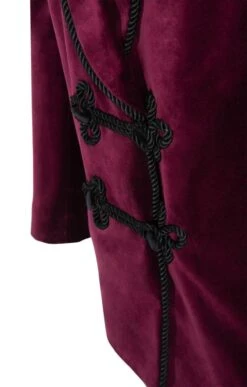 Men's Double Breasted Velvet Jacket 25 Men's Double Breasted Velvet Jacket -Fashion Men Clothing Store TR30265BURGUNDY 3
