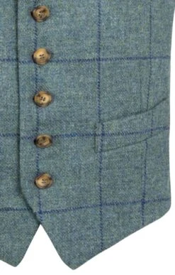 Men's Saxony Tweed Waistcoat -Fashion Men Clothing Store TR30375BLUELOVATWP 3