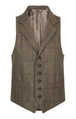 Men's Saxony Tweed Waistcoat -Fashion Men Clothing Store TR30375MOORLANDHEATHERWP 1