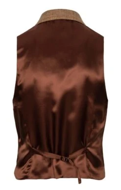 Men's Saxony Tweed Waistcoat -Fashion Men Clothing Store TR30375RUSTBRNNAILHD 2