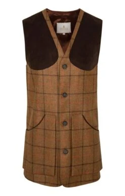 Tweed Shooting Waistcoat -Fashion Men Clothing Store TR30400BARKBRACKENCHK 1