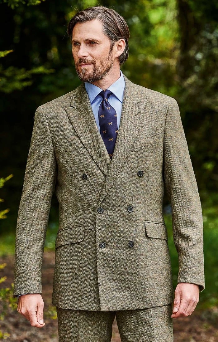 Men's Tweed Double Breasted Jacket 1 Men's Tweed Double Breasted Jacket