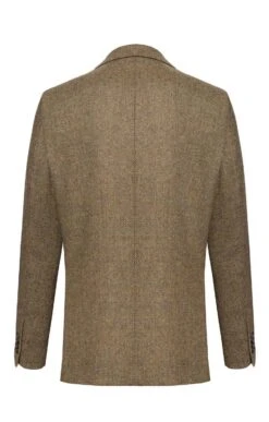 Men's Tweed Double Breasted Jacket 8 Men's Tweed Double Breasted Jacket -Fashion Men Clothing Store TR30455LOVATBRNHB 2 1