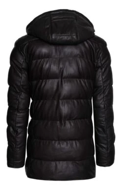 Men's Lamb Leather And Sheepskin Quilted Parka -Fashion Men Clothing Store TR30842DARKBROWN 3