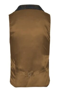 Men's Single Breasted Harris Tweed Waistcoat -Fashion Men Clothing Store TR40603HIGHLANDBARK 1