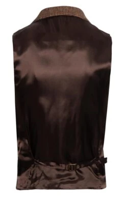 Men's Single Breasted Harris Tweed Waistcoat -Fashion Men Clothing Store TR40603MAHOGANYPTOOTH 2