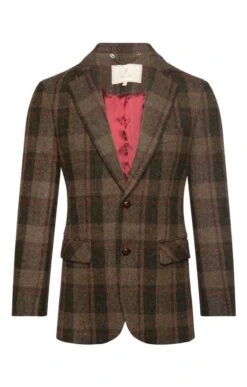 Men's Harris Tweed Jacket 33 Men's Harris Tweed Jacket -Fashion Men Clothing Store TR40673LODENWINEPLAID 1