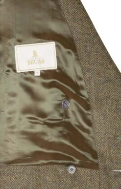 Men's Double Breasted Tweed Waistcoat -Fashion Men Clothing Store TR40675LOVATBRNHB 4