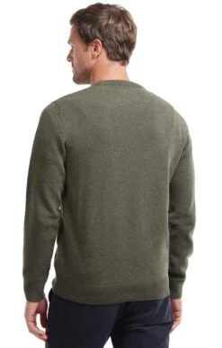 Men's Barbour Nelson Essential Crew Neck Jumper -Fashion Men Clothing Store TS09898SEAWEED 1