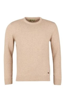 Men's Barbour Nelson Essential Crew Neck Jumper -Fashion Men Clothing Store TS09898STONE 2