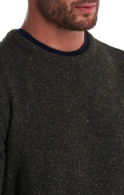 Men's Barbour Tisbury Crew Sweater -Fashion Men Clothing Store TS09900DKSEAWEED 2