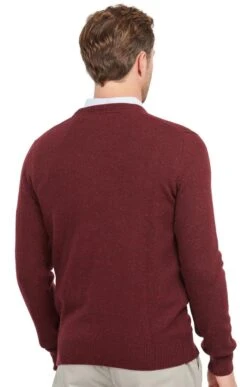 Men's Barbour Tisbury Crew Sweater -Fashion Men Clothing Store TS09900RUBY 1