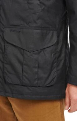 Men's Barbour Hereford Wax Jacket -Fashion Men Clothing Store TS10480NAVY 3