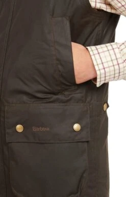 Men's Barbour Westmorland Wax Gilet -Fashion Men Clothing Store TS21409OLIVE 3