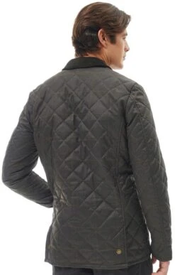 Men's Barbour Checked Heritage Liddesdale Quilt -Fashion Men Clothing Store TS23159OLIVE 1