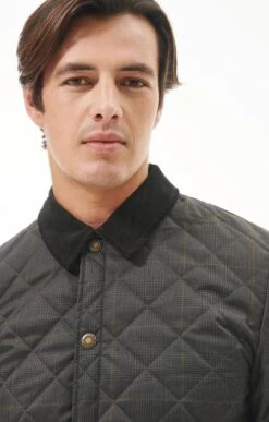 Men's Barbour Checked Heritage Liddesdale Quilt -Fashion Men Clothing Store TS23159OLIVE 2