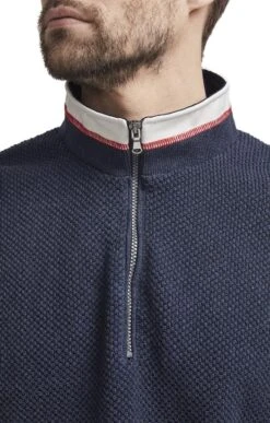 Men's Classic Windproof 1/4 Zip -Fashion Men Clothing Store TS23566NAVY 2