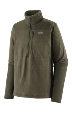 Men's Patagonia Long Sleeved R1 Fitz Roy 1/4 Zip
