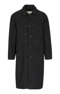 Raglan Sleeve Tweed Coat -Fashion Men Clothing Store TS30165CHARCOALHB 1