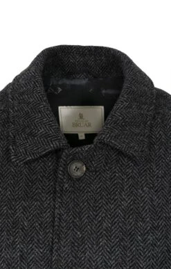 Raglan Sleeve Tweed Coat -Fashion Men Clothing Store TS30165CHARCOALHB 3