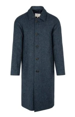 Raglan Sleeve Tweed Coat -Fashion Men Clothing Store TS30165DENIMHB 1