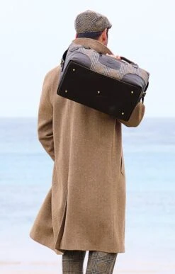 Raglan Sleeve Tweed Coat -Fashion Men Clothing Store TS30165HWWHEATHB 1