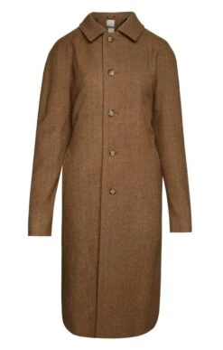 Raglan Sleeve Tweed Coat -Fashion Men Clothing Store TS30165HWWHEATHB 2