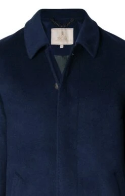 Inset Sleeve Cashmere Coat -Fashion Men Clothing Store TS30170NAVY 3