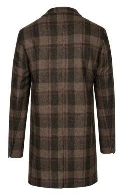 Men's Harris Tweed Paddock Coat -Fashion Men Clothing Store TS30419LODENWINEPLAID 1