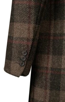 Men's Harris Tweed Paddock Coat -Fashion Men Clothing Store TS30419LODENWINEPLAID 3