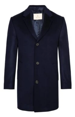 Men's Wool & Cashmere Paddock Coat -Fashion Men Clothing Store TS30420NAVY 2